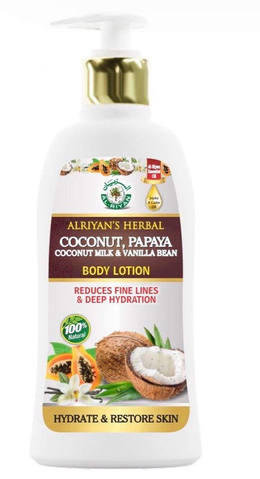 Coconut and papaya body lotion