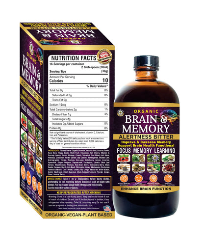 Brain and Memory Alertness Bitter                                                              (Mental Clarity & Herbal Cleanse)